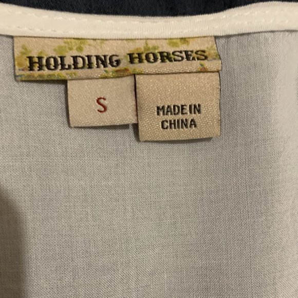 Holding Horses by Anthropologie Melting Stripes Silk Blouse - Picture 6 of 9